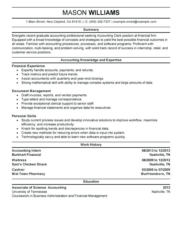 accounting resumes objectives staff accountant resume sample