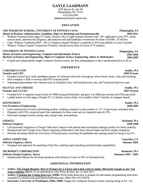 what are the best formats for a resume quora