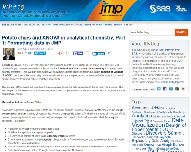 potato chips and anova in analytical chemistry part 1 formatting