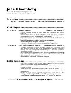 massage therapist resume sample my perfect resume massage