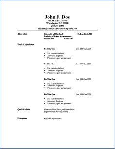 basic resume outline sample http www resumecareer info basic