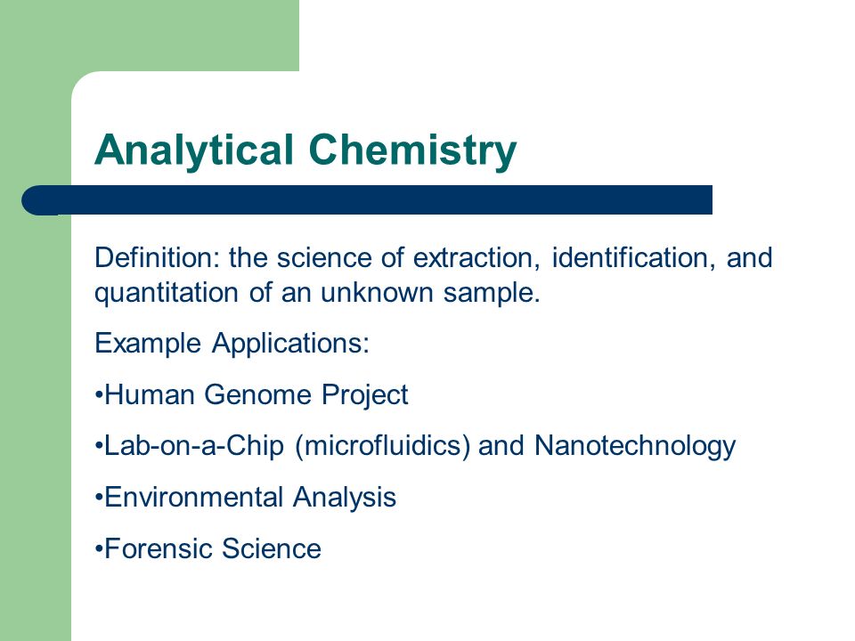 analytical chemistry definition the science of extraction