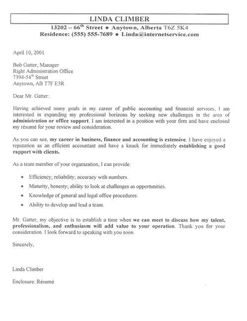 accountant cover letter example sample