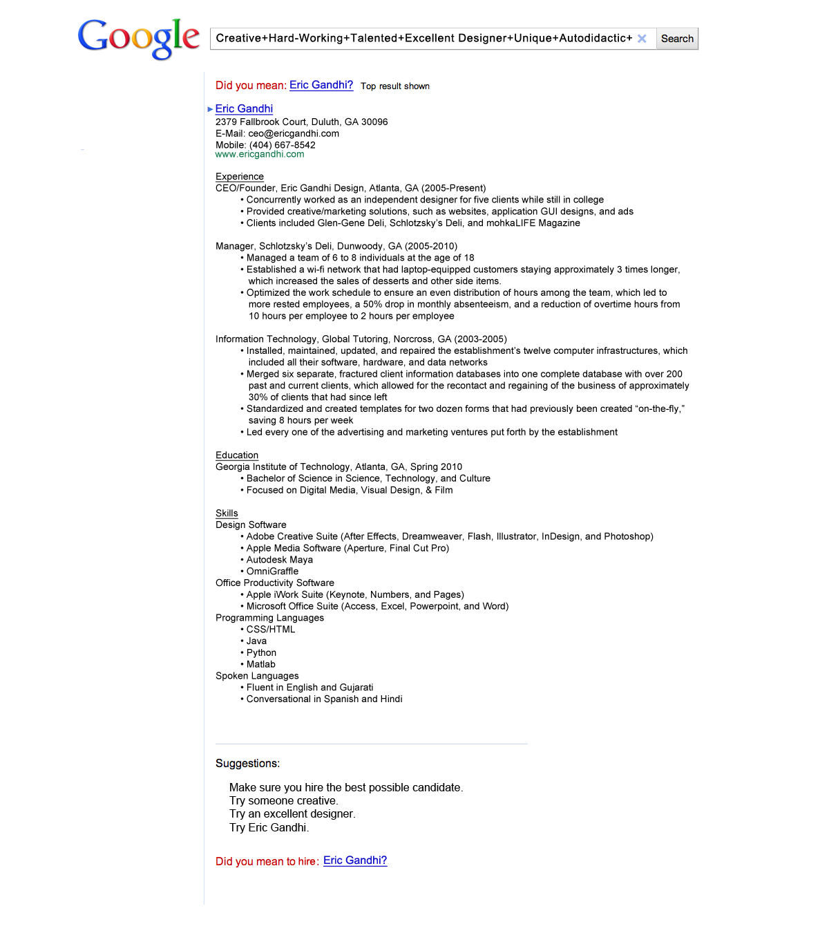 13 insanely cool resumes that landed interviews at google and other