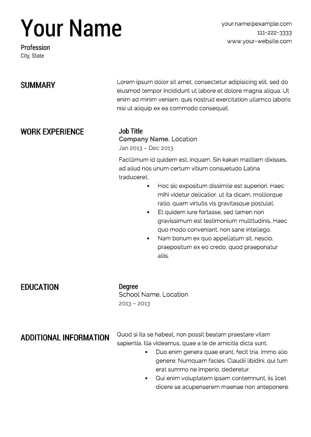 free resume templates download from super resume