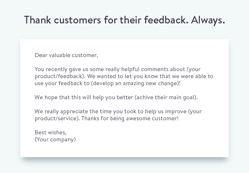 the proper way to ask for customer feedback