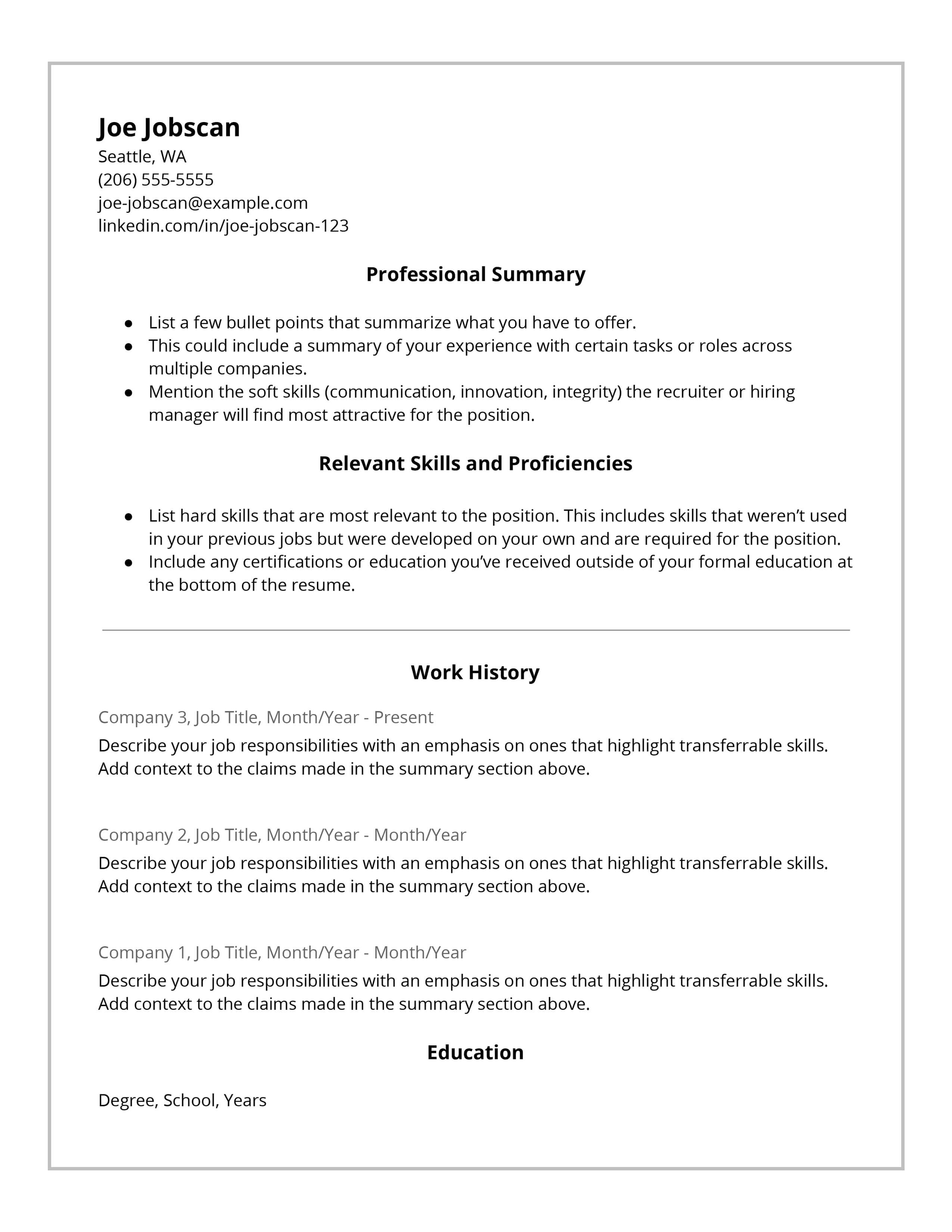why the hybrid resume is the best resume format