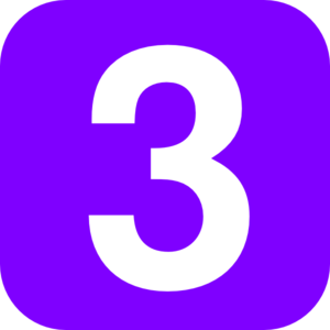 number 3 violet clip
