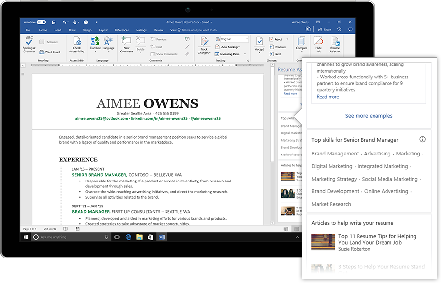 linkedin just made writing your resume in microsoft word a whole lot