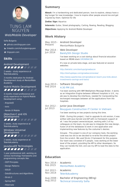 android developer resume samples visualcv resume samples database