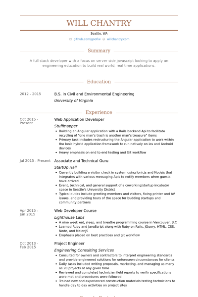 web application developer resume samples visualcv resume samples