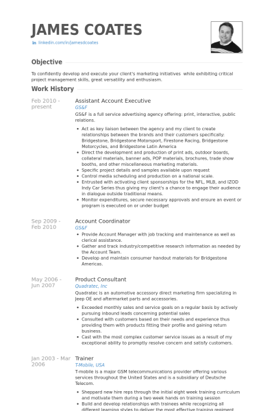 assistant account executive resume samples visualcv resume samples