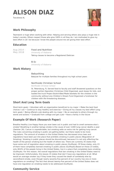 babysitting resume samples visualcv resume samples database