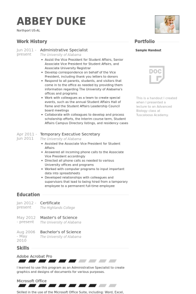administrative specialist resume samples visualcv resume samples
