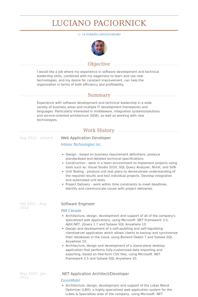 web application developer resume samples visualcv resume samples