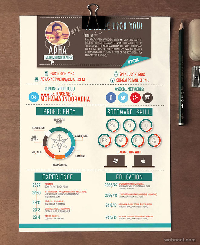 50 creative resume design samples that will make you rethink your cv