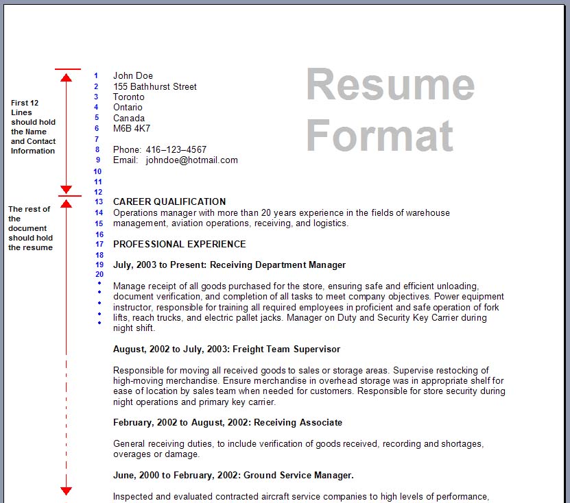 formal resume template printable resume format