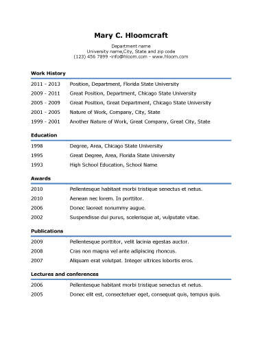simple resume templates 75 examples free download