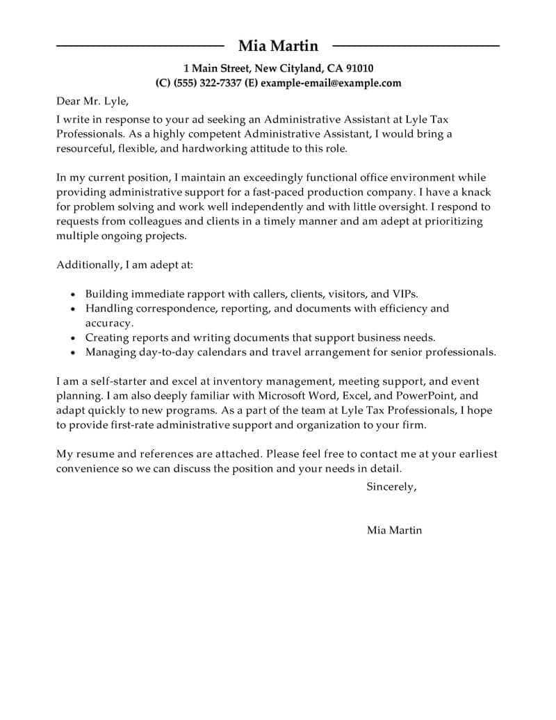free cover letter examples for every job search livecareer