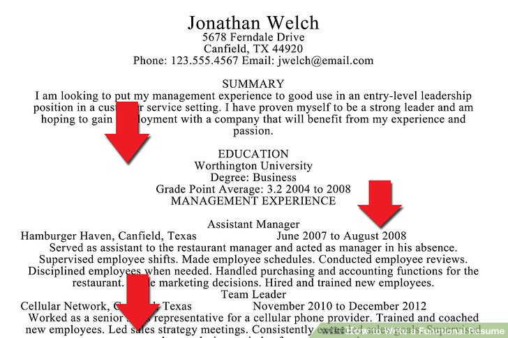how to write a functional resume with sample resumes wikihow