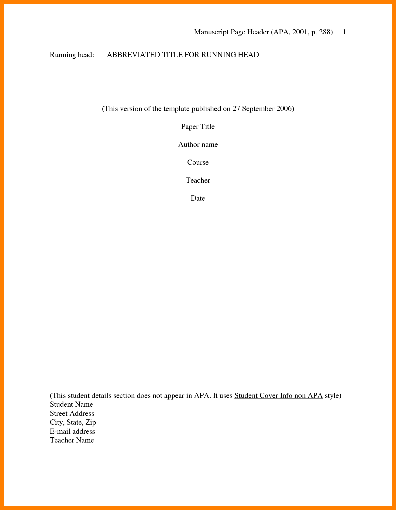 apa format cover letter apa cover letter sample image collections