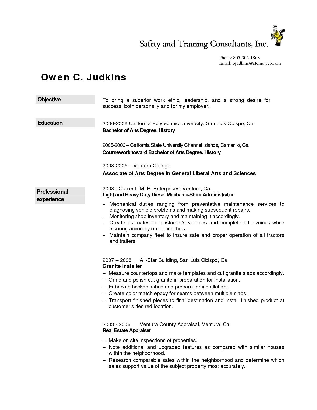 auto mechanic resume awesome mechanic resume example aurelianmg