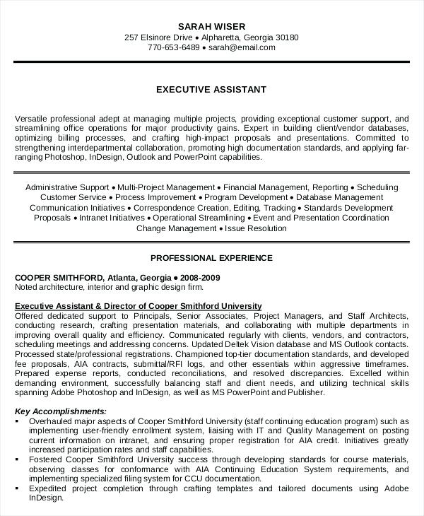 best administrative assistant resume best executive assistant resume