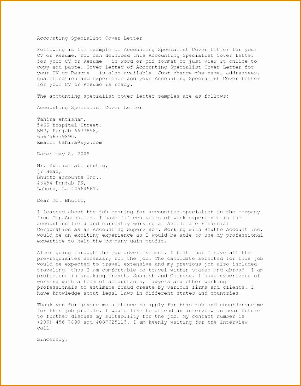 accounting cover letter accounting clerk cover letter template