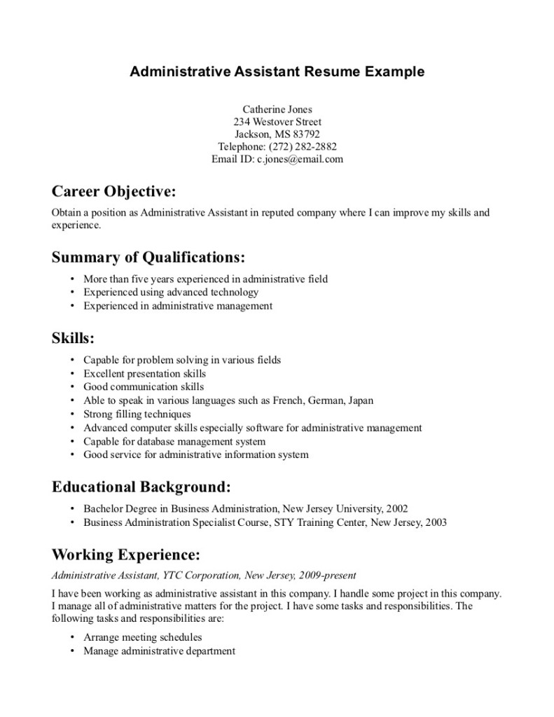 resume objective examples for office jobs canre klonec co