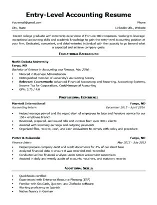 accounting resume samples examples of accounting resumes resume