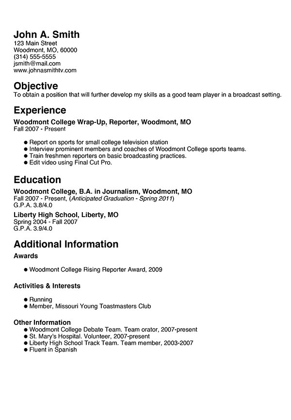resume examples for teenagers first job resume corner