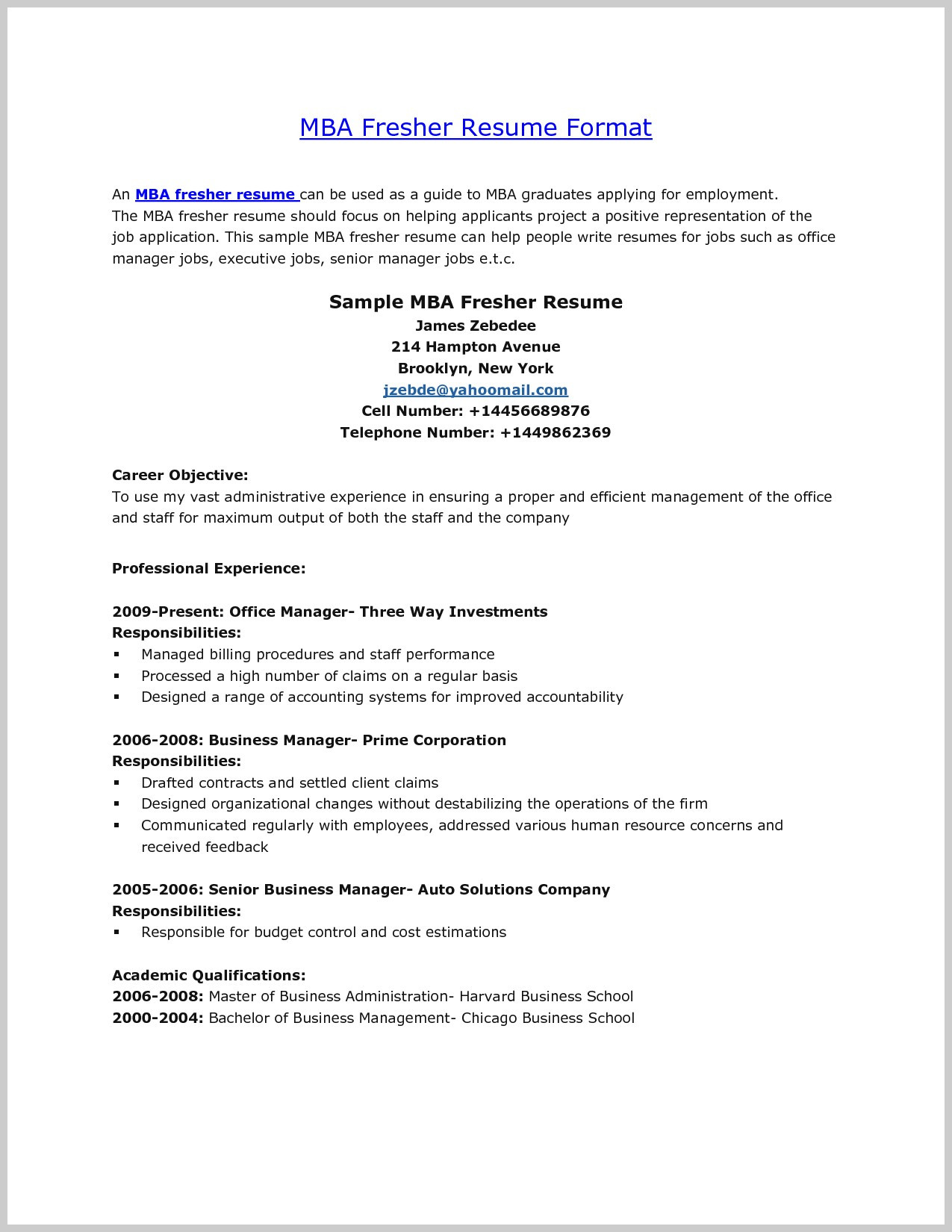 best resume format for mba marketing freshers archives meridia