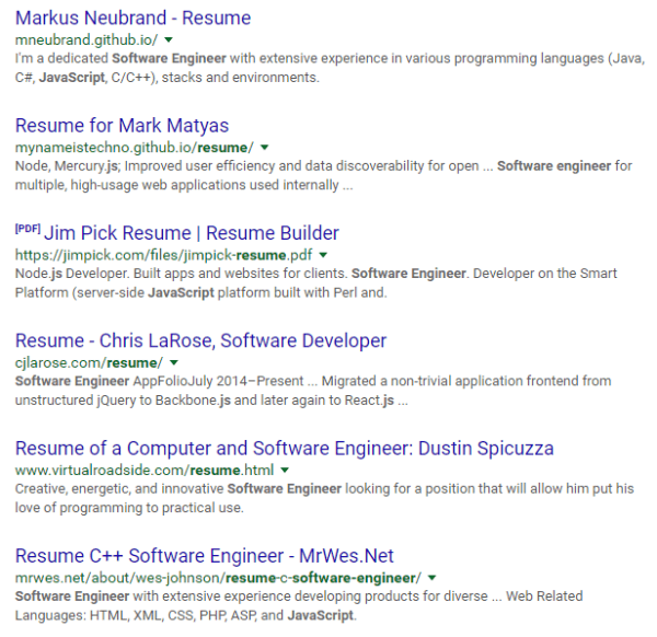how to do a successful google resume search