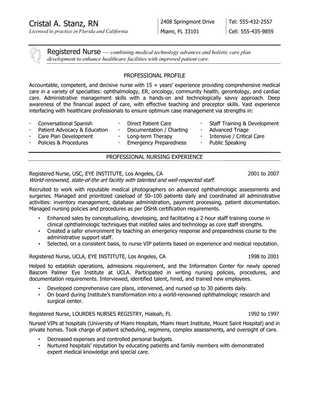 58 elegant new registered nurse resume resume template
