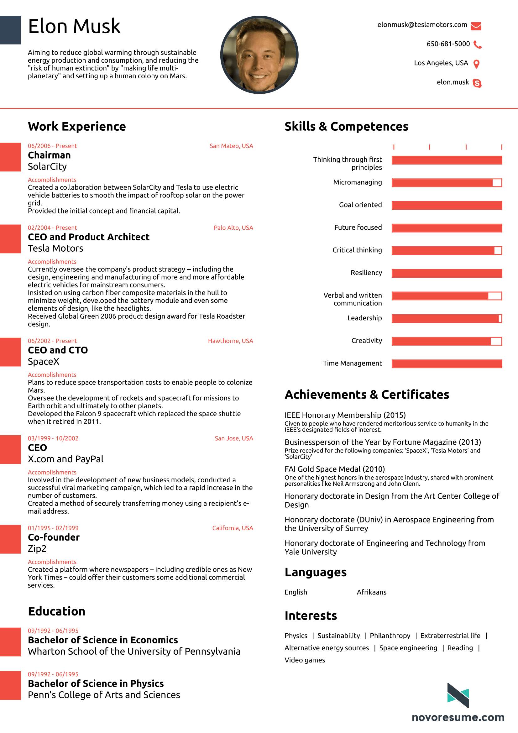impressive one page resume template latex for one page resume format