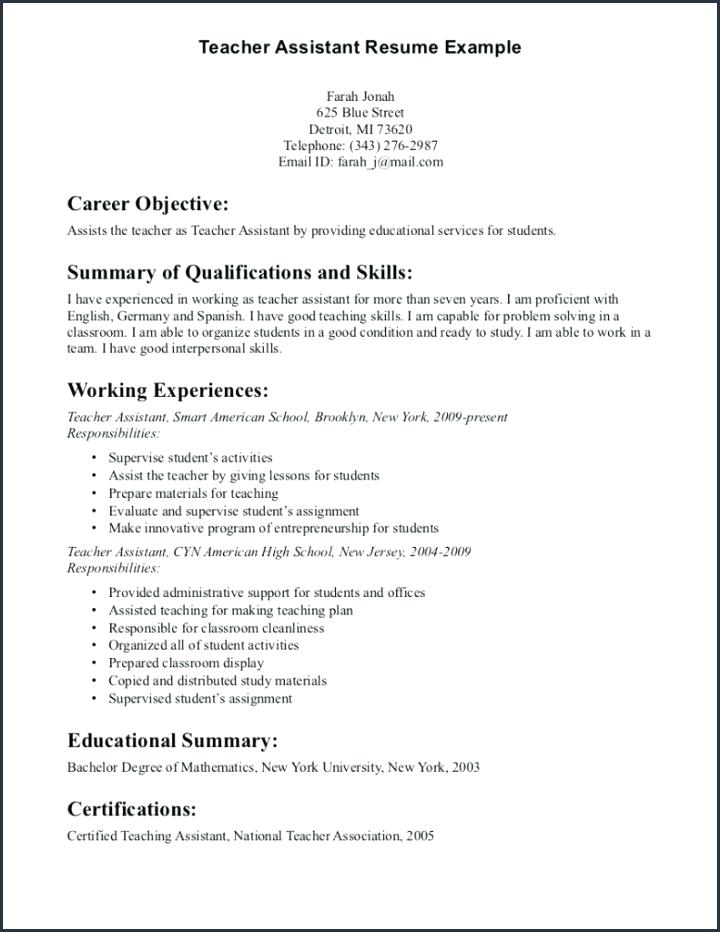 career objective for faculty resume career objective preschool