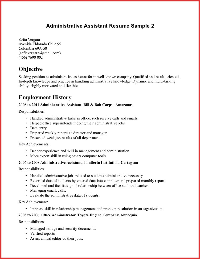 unique administrative assistant resume samples 2015 npfg online