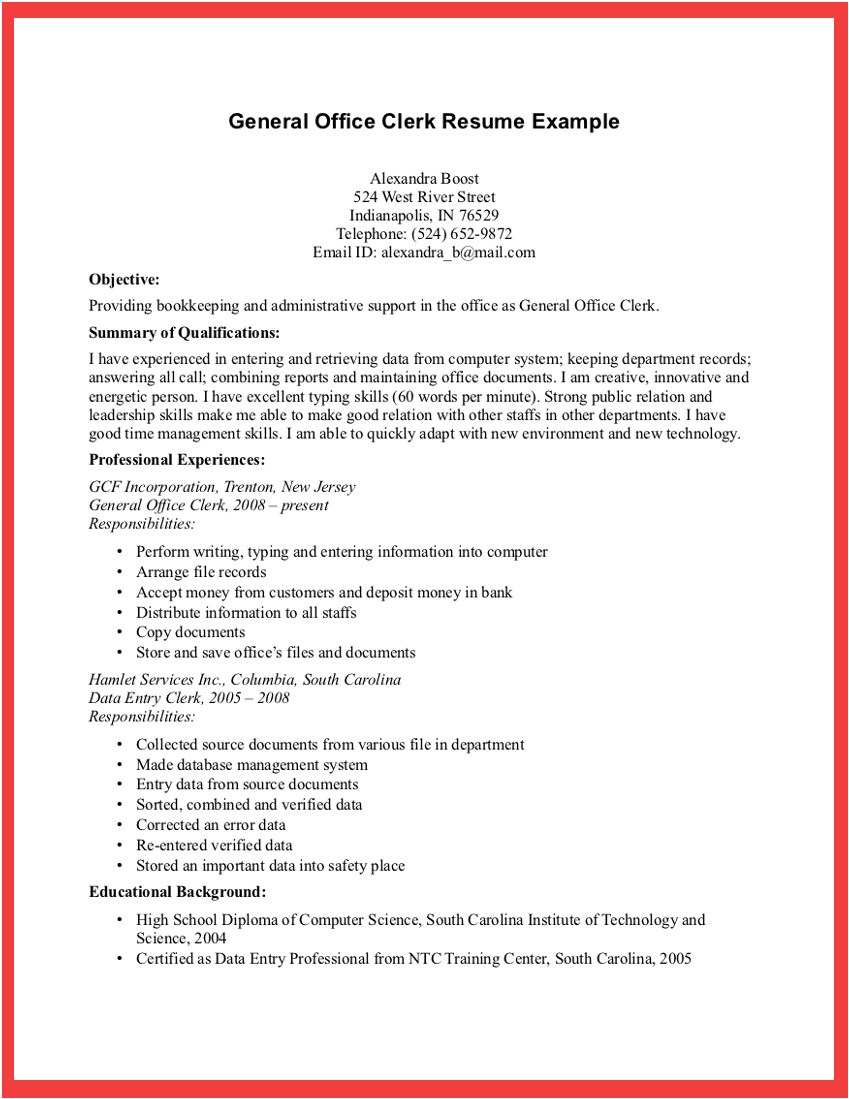 fine accounting clerk resume objective statement inspiration