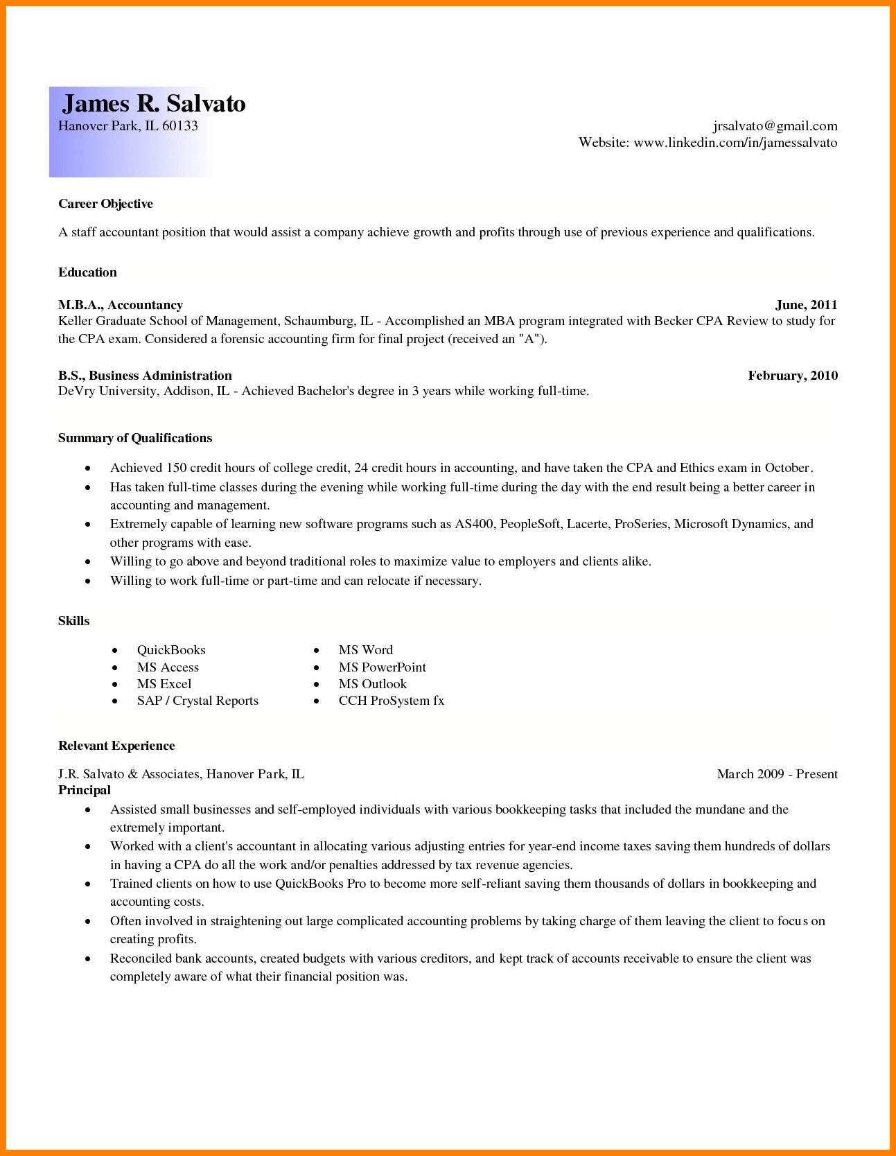 7 entry level accountant resume business opportunity program