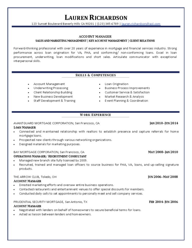 advertising account manager resume sample samples examples