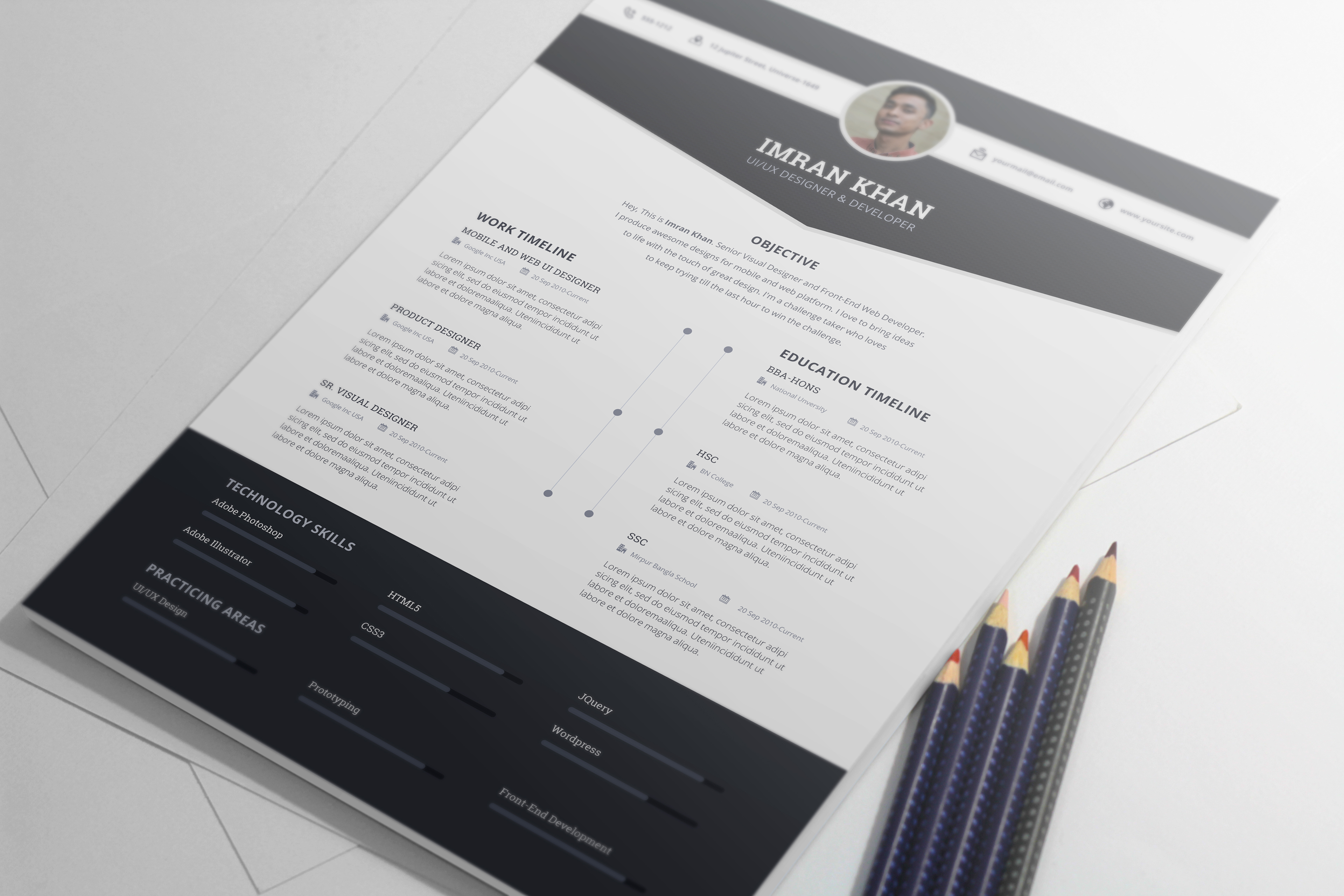 remarkable graphic resume templates psd about most appreciated