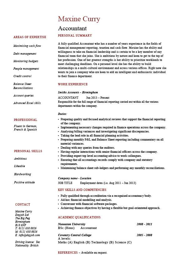 resume example for accounting position fast lunchrock co