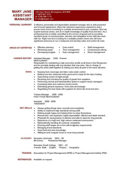 assistant manager resume format april onthemarch co