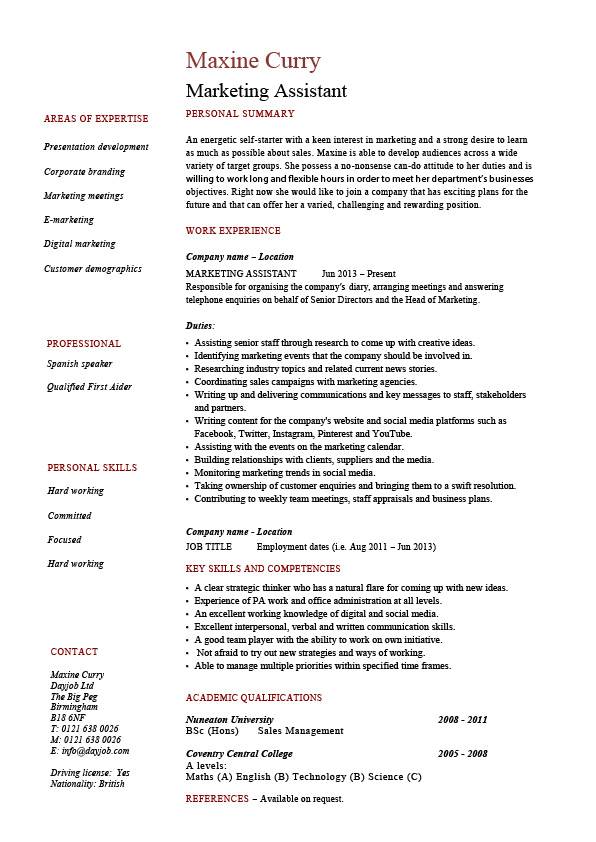 assistant marketing manager resume sample april onthemarch co