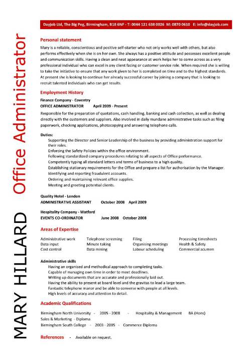 office administrator resume examples cv samples templates jobs