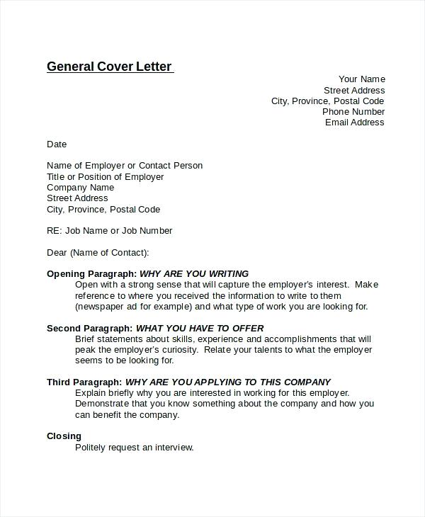 cover letter no specific job cover letter without name cover letter