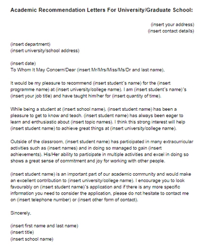 reference letter sample for a student best letter examples