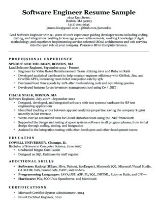 information technology resume templates software engineer resume
