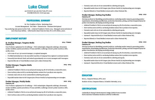 the best resume template based on my 15 years experience sharing