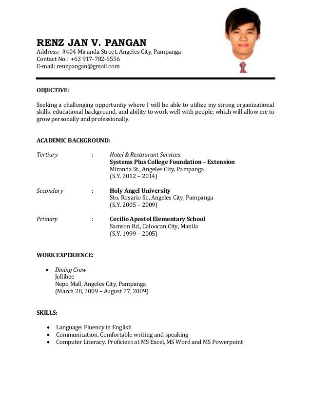 resume sample 8 resume cv design pinterest